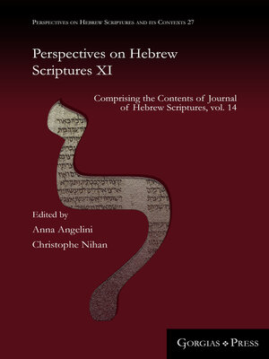 cover image of Perspectives on Hebrew Scriptures XI